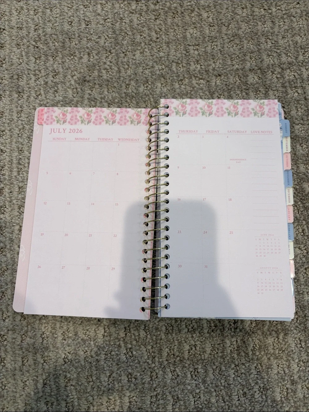 Target Love Shack Fancy Yoobi Pink Floral S Planner 2026-2027 with Gold Accents